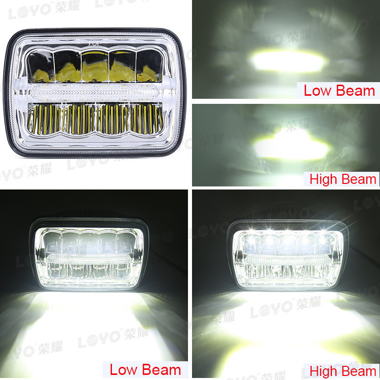 Đèn vuông 5x7 Xe tải 7 inch Đèn pha LED cho Jeep