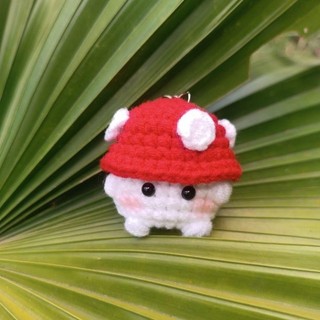 Móc khoá len hình nấm cute handmade