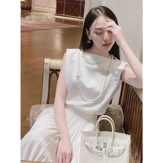 Set Váy Nữ Trắng MAY M79 Thiết Kế Thanh Lịch Nữ Tính [MAY XÁC NHẬN ĐỒNG Ý ĐỒNG KIỂM]