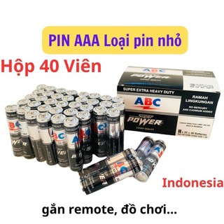 Hộp 40 viên pin aaa abc super power 1.5v made in inodonesia, pin 3a hộp 40 viên - gd chú thoòng