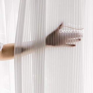 Rèm vải voan sọc dọc mềm mại rủ màu trắng decor trang trí phòng ngủ phòng khách, màn cửa có dán tường phong cách hàn quố