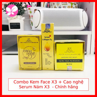 SALE SỐC Combo Kem Face collagen X3 + Cao nghệ + Serum nám X3 - Hàng chính hãng Đông Anh