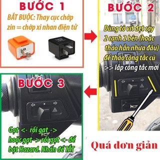 Công tắc Hazard+chớp Nháy 4 Xi nhan xe Sh/Wave/Winner X/V3/Vision/Ab Gắn Zin