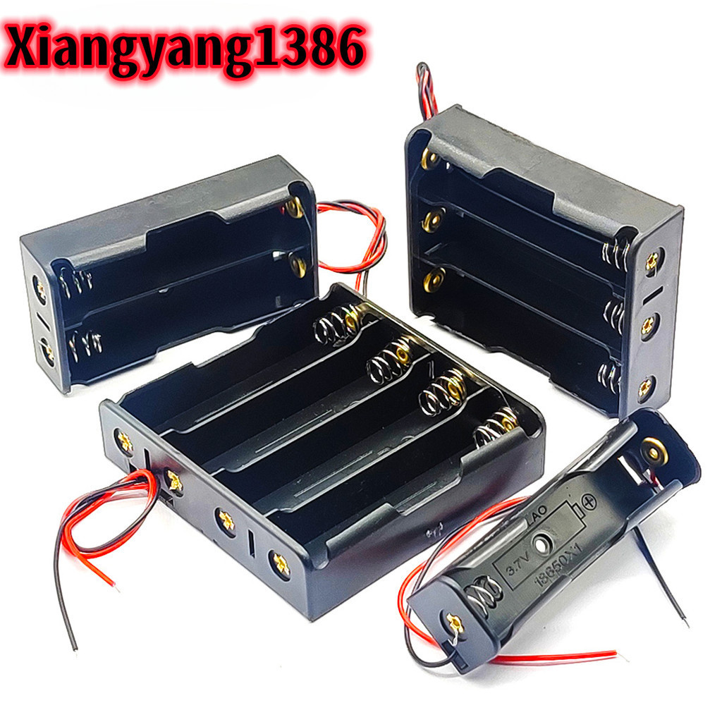 [2 Cái / lốc] Phong cách song song 1X 2X 3X 4X 18650 Hộp đựng pin nhựa 3.7V Hộp đựng pin có dây dẫn