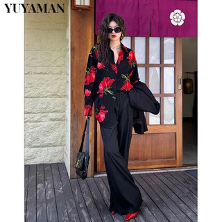 YUYAMAN áo sơ mi nữ áo kiểu hàn quốc thanh lịch Fashion Định hình xu hướng lệ WCS2430CAI 21Z240522