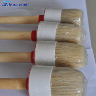 Còn hàng! Tay cầm bằng gỗ mềm Bàn chải chi tiết ô tô Bàn chải sơn & rửa để làm sạch bánh xe ghế bảng điều khiển