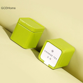 Gcdhome 1 hộp bảo quản mini thiếc kín trà caddy nhỏ vuông cà phê lá trà hộp đựng lon nhỏ thiếc gia vị hộp bảo quản hot