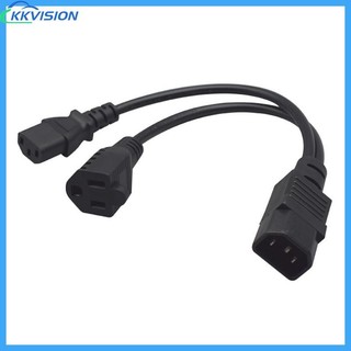 Dây chia nguồn máy tính kkvision C14 đến C13 + NEMA 5-15R Cáp nguồn Cáp nối dài 3 chân tiêu chuẩn của Mỹ