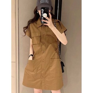 Xj Giảm Giá Tik Tok Tóc Thẳng Cao Cấp Retro Quần Áo Nữ Mùa Hè Plus Kích Thước Béo mm Thiết Kế Cảm Thấy Rời Ôm Hơn Nhìn Bao Thịt Giữa @ -