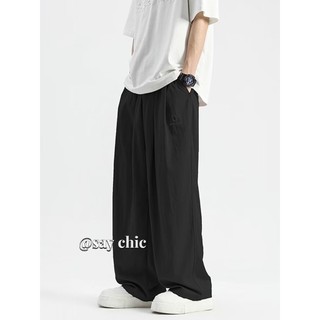 Say CHIC Quần Nam Mùa Hè Xu Hướng Mới Thời Trang Nhẹ Thoáng Khí Ống Rộng Quần Rời Thường Ngày Phù Hợp Nhanh Khô Quần Thường Ngày