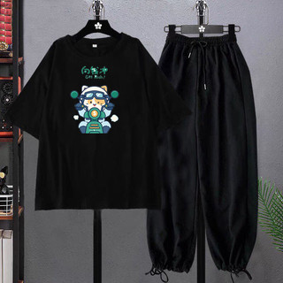 Sét áo phông Mèo lái xe + quần bom, Đồ UNISEX mặc ở nhà và đi chơi, chất đẹp, mặc không xù - DVGIT