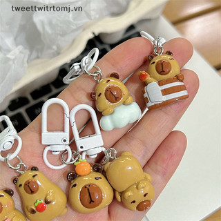 Tomj Kawaii Sáng Tạo Capybara Móc Khóa Mặt Dây Chuyền Hoạt Hình Dễ Thương Móc Khóa Ô Tô Mặt Dây Chuyền Ba Lô Thời Trang Trang Phụ Kiện Trang Trí Quà Tặng VN