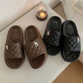 dép 0 đồng nữ cute Dép lê ca rô hình thoi chống trượt gia dụng cảm giác cứt cho cặp đôi mùa hè, dép lê EVA chó cầm đầu hoạt hình vui nhộn cho nam và nữ ins