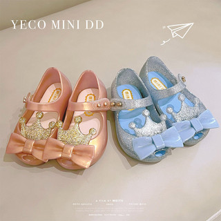 Mùa hè 2024 Giày sandal nữ phong cách mới Giày công chúa Nơ Jelly Chống thấm nước Giày sandal trẻ em Giày La Mã