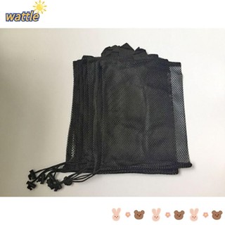 Túi lưới Polyester Nylon WATTLE, Túi dây rút lặn bơi lội bằng vải Polyester màu đen, Túi khô nhanh