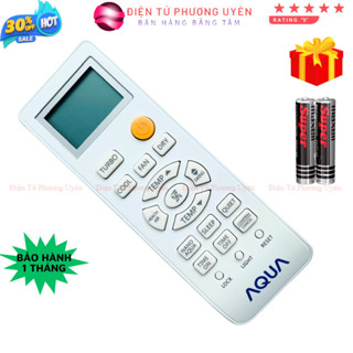 SKU353 - Điều khiển điều hòa AQUA Mã 03 Hàng Zin , remote máy lạnh AQUA - Tặng kèm pin