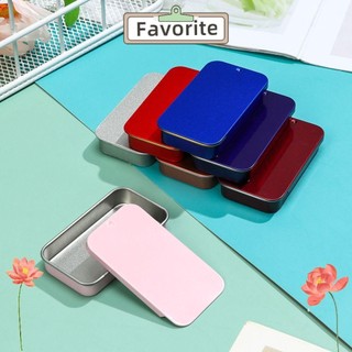 FAVORITEGOODS Metal Mini Iron Box Wedding Jewelry Pill Cases Storage Box Portable Container Slide Cover Home Organizer Empty Tins Storage Kit Rectangular/Multicolor