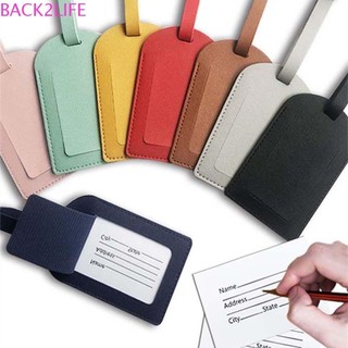 Back2life Thẻ Hành Lý Mềm Túi Xách Nhãn Ngày Lễ Du Lịch Da PU Boarding Pass