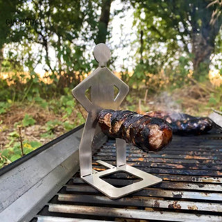 Guouqna BBQ Hot Dog Roaster Giá đỡ xúc xích Giá nướng di động Giá nướng thịt nướng bằng thép không gỉ Giá để cắm trại ngoài trời GUOUqna