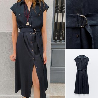 Zara 24 Mùa Hè Phong Cách Mới Thắt Lưng Đóng Vải Lanh Trang Trí8257709