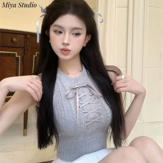 Miya Studio áo phông áo thun nữ croptop baby tee hàn quốc Phong cách Dễ thương Vintage WCS2460IV6 26Z240624