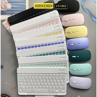 Bộ bàn phím chuột không dây mini kết nối bluetooth cho điện thoại, máy tính bảng, macbook, PC