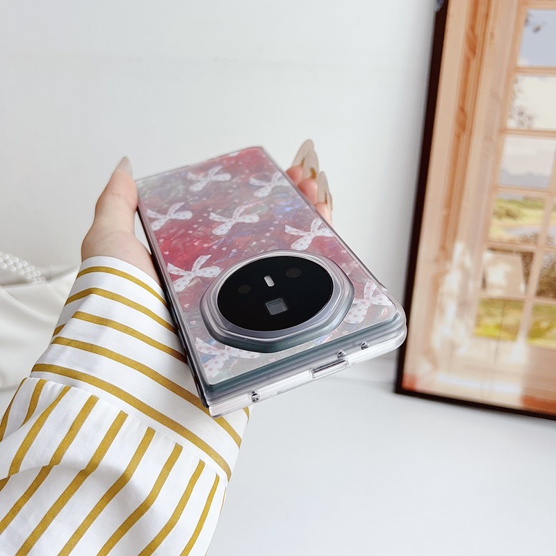 Dành Cho Honor Magic V3 V 3 Ốp Lưng Mùa Xuân Mùa Hè Hoa Tulip Hoa Bướm Conch Vỏ Cứng Lật Điện Thoại 