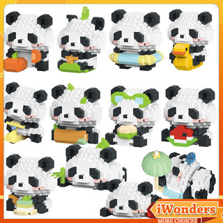  Panda Mini Khối Xây Dựng Bộ Xây Dựng Khối Động Vật Mô Hình Lắp Ráp Gạch DIY Trang Trí Nhà Cửa Đồ Chơi Cho Bé Gái Quà Tặng 
