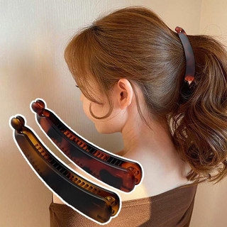  Ahellogirl Mờ Dọc Kẹp Tóc Chuối Kẹp Tóc Hổ Phách Kẹp Tóc Mặt Sau Đầu Đơn Giản Tăng Chiều Cao Đầu Lâu Top Hiển Thị Tóc Tập Bên Kẹp Dành Cho Nữ 