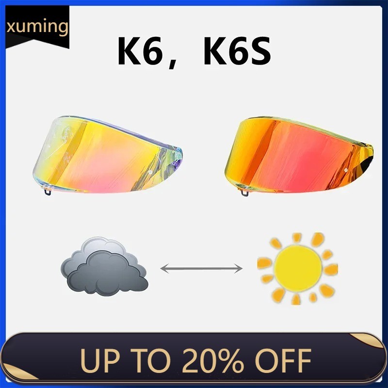Xm Photochromic Lens Mũ bảo hiểm Shield Lens cho AGV K1 K3SV K5 K5S K6 cho HJC RPHA11 RPHA70 HJ26 ch