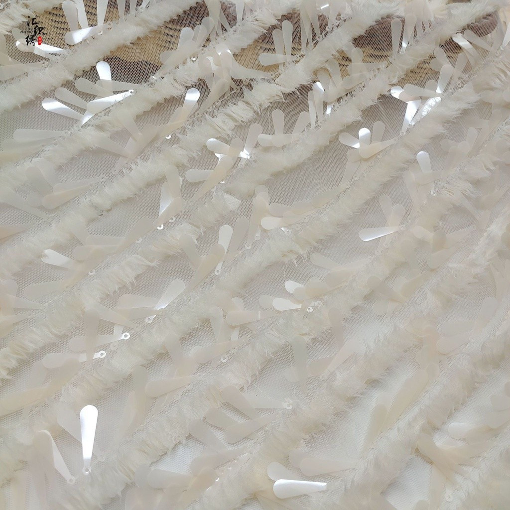 Váy cưới thêu sequin lấp lánh cao cấp, sequin lấp lánh, trang phục sân khấu trong suốt tinh tế cho p