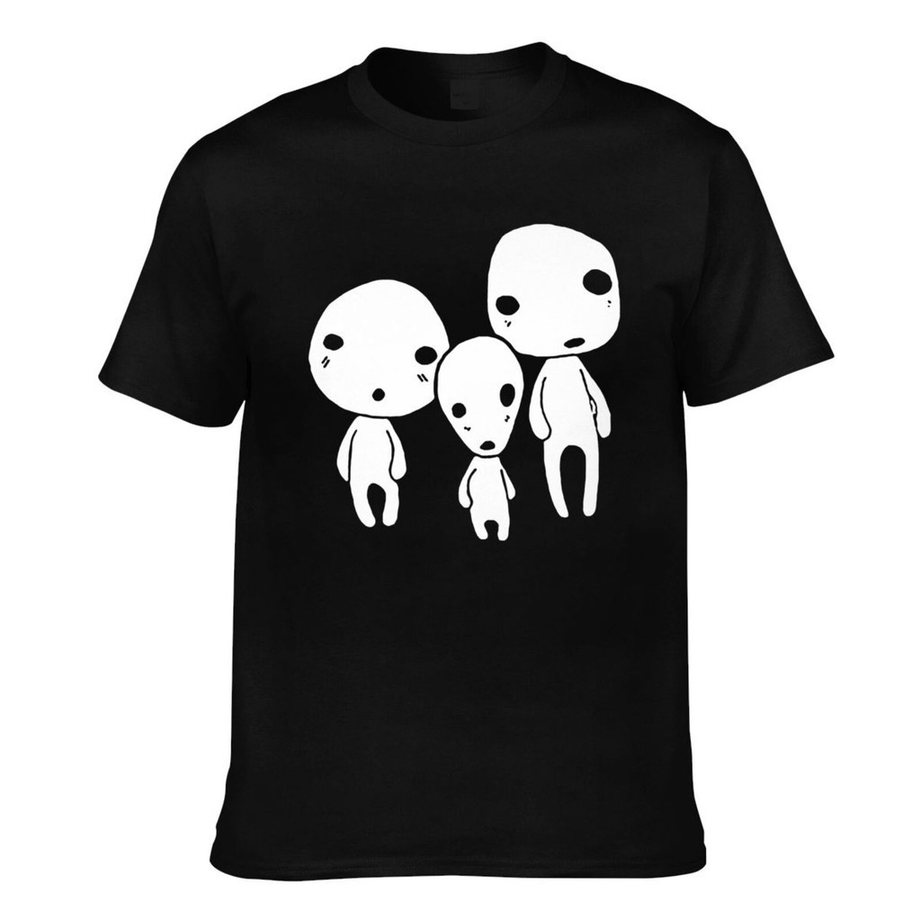 Sang trọng Mononoke Forest People Family Spirit Kodama Miyazaki Áo thun nam thông thường