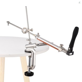 Hệ thống mài dao với 4 viên đá mài Bộ mài dao kẹp để bàn, Xoay 360 độ Hợp kim góc cố định Máy mài dao thủ công Kẹp lật 180 độ, Dễ lắp ráp