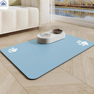 Chongtaoqicartoon Thảm bùn tảo cát màu trơn Móng vuốt mèo Thảm ăn cho thú cưng Thấm hút nước nhanh khô Thảm lót sàn cho mèo và chó gia dụng