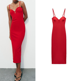 Zara Summer Sản phẩm mới Váy đeo lưng gợi cảm Slim-fit 4661315