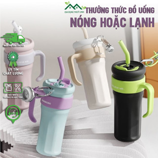 Ly giữ nhiệt Believe Me 1250ml có ống hút, ly nước giữ nóng lạnh inox 316 có tay cầm tiện lợi-giadungthuylinh