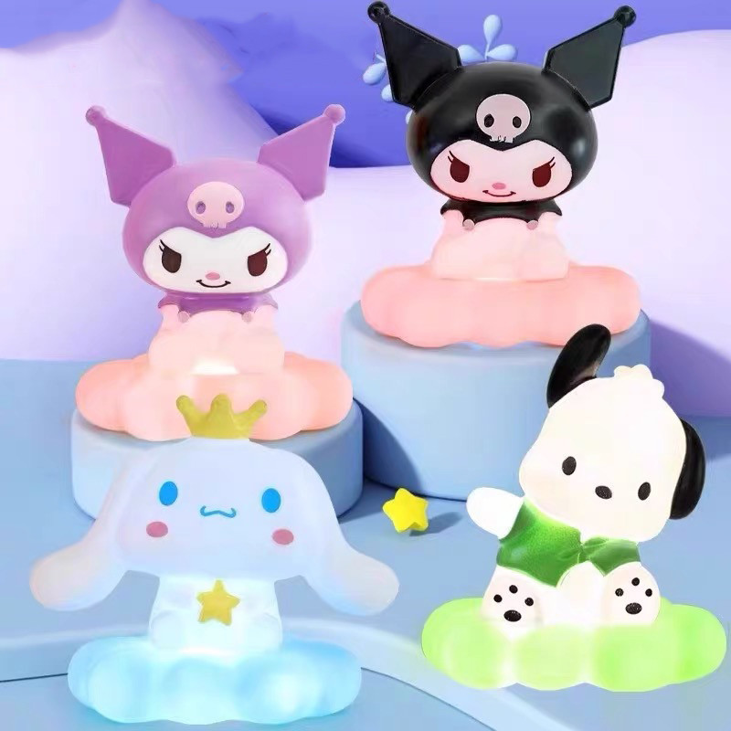 Sanrio Đèn Ngủ Cinnamoroll My Melody Kuromi KT Cat Hoạt Hình Dễ Thương Trẻ Em Phát Sáng Đèn Bàn Đồ Chơi Sáng Tạo