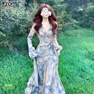 LISCN váy Đầm váy nữ body đầm Xu hướng Fashion Cổ điển Thể thao WLQ244112W 17Z240425