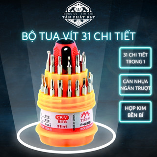 Bộ tua vít 31 chi tiết đa năng, Tô vít sửa điện thoại 31 đầu chuyên dụng, thép không gỉ cao cấp