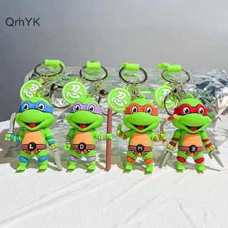 Nhà máy thời trang anime ninja rùa hình móc khóa thiếu niên đột biến ninja rùa raphael donatello búp bê móc khóa xe chìa khóa quà tặng trang trí qrhyk