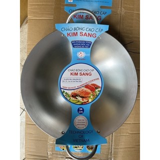 Chảo Nhôm Đánh Bóng Kim Sang Size 24-30cm