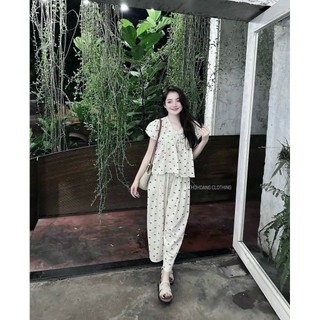 ☘️ SET126- SET BỘ CHẤM BI NƠ CỔ V PHỐI REN 💎