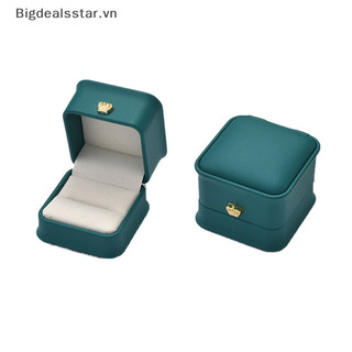 Bsvn chất lượng cao vuông cưới bông tai pu nhẫn hộp đính hôn tuyệt vời bông tai trang sức trưng bày hộp quà tặng hot