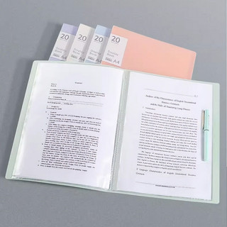 Bìa nhựa , file lá clear book nhiều màu đủ loại 20/40/60/100 lá, file đựng tài liệu a4 nhiều ngăn-su888