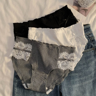 Quần lót nữ ren thoải mái cotton nguyên chất kháng khuẩn giữa eo