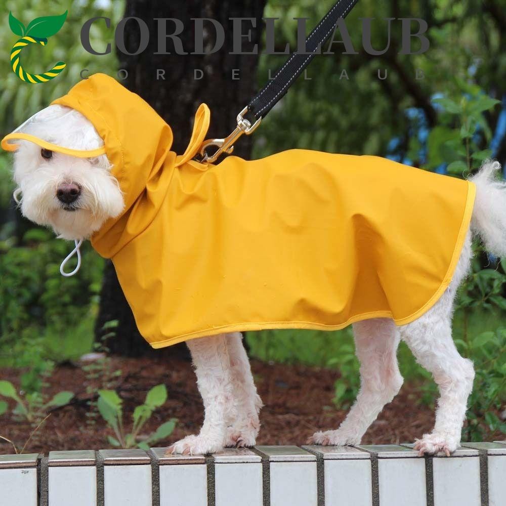 Cordellaub Áo mưa cho chó Áo khoác thời trang ngoài trời Trang phục cho chó Quần áo cho chó nhỏ vừa lớn Áo khoác mưa cho thú cưng