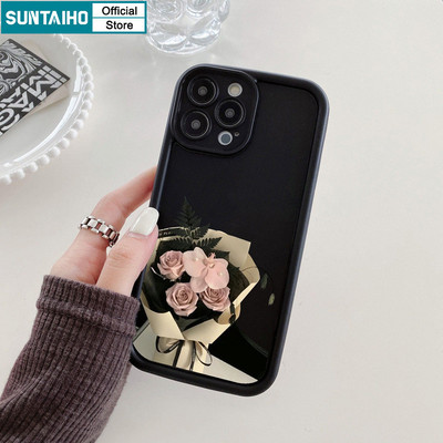 Suntaiho Ngộ nghĩnh Dễ Thương Vỏ Điện Thoại Họa Tiết Hoa Đẹp Cho Iphone 15 14 12 13 11 Pro Max IP 7 8 Plus Iphon X Xs XR Xs Max Silicone Mềm Cao Cấp Chống Sốc Ốp Lưng