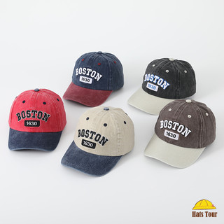 Retro Bé Mũ Bóng Chày Thời Trang Trẻ Em Đường Phố Hip-hop Mũ Thêu Chữ Bé Trai Bé Gái Mũ Chống Nắng Có Thể Điều Chỉnh Trẻ Em Du Lịch Đạt Đỉnh Mũ
