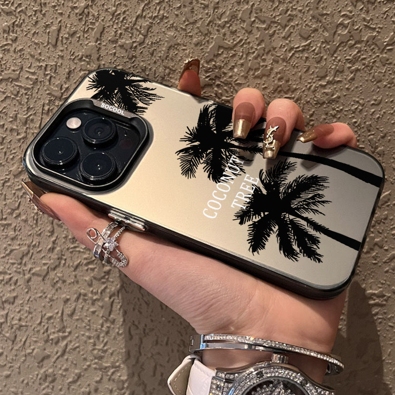 ốp lưng iPhone11 12 13 14 15 Pro Max 7+ 8 Plus XR X/XS 3 coconut trees Cứng Chống Rơi chống sốc Chốn