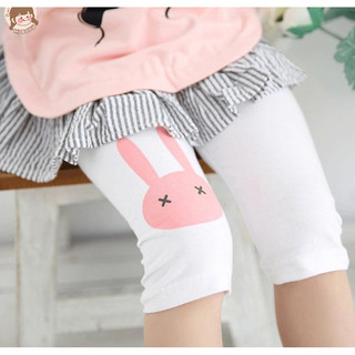 Hi Bé Quần Trẻ Em Mùa Hè Mới Bé Gái Quần Legging Hoạt Hình Thỏ In Hình Quần Short